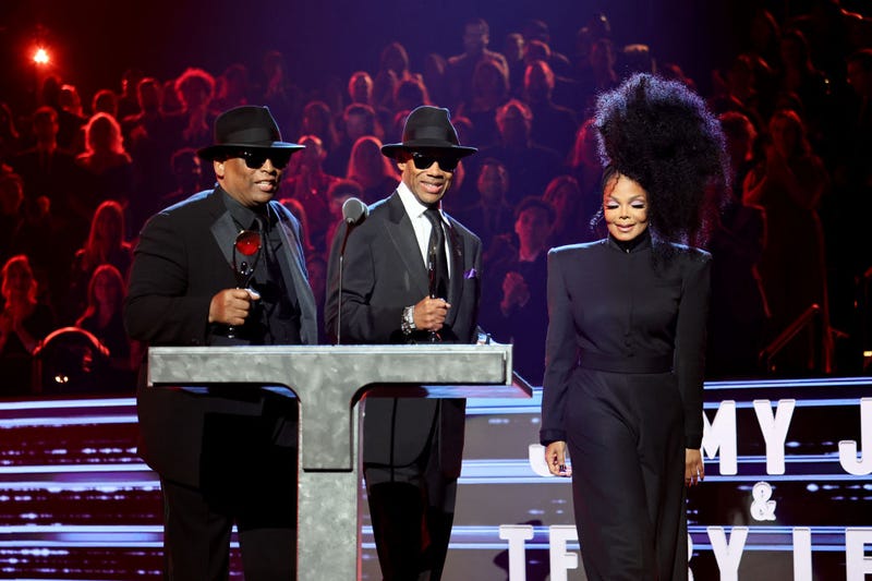 Inductees Jimmy Jam and Terry Lewis speak onstage during the 37th Annual Rock & Roll Hall of Fame Induction Ceremony at Microsoft Theater on November 05, 2022 in Los Angeles, California.