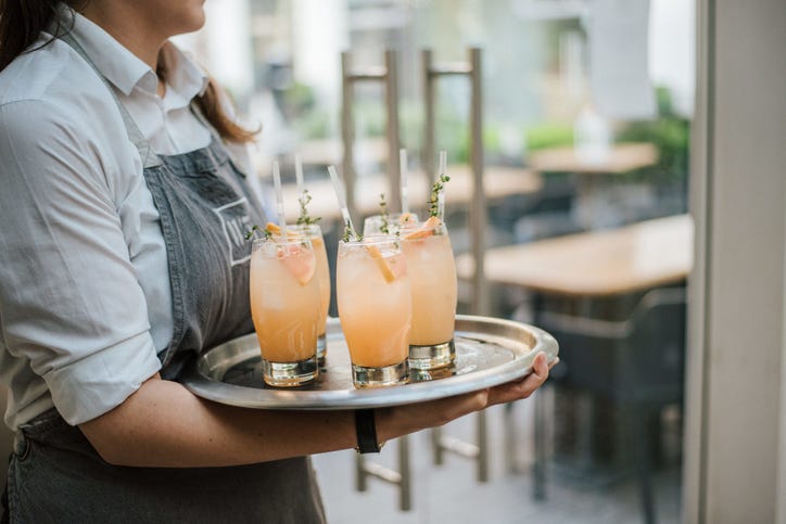 serving alcohol
