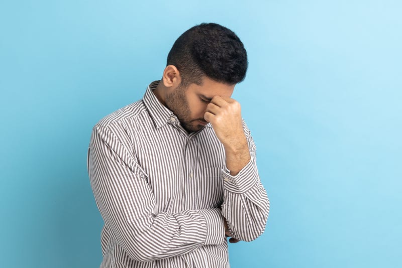 Man in a bad mood 