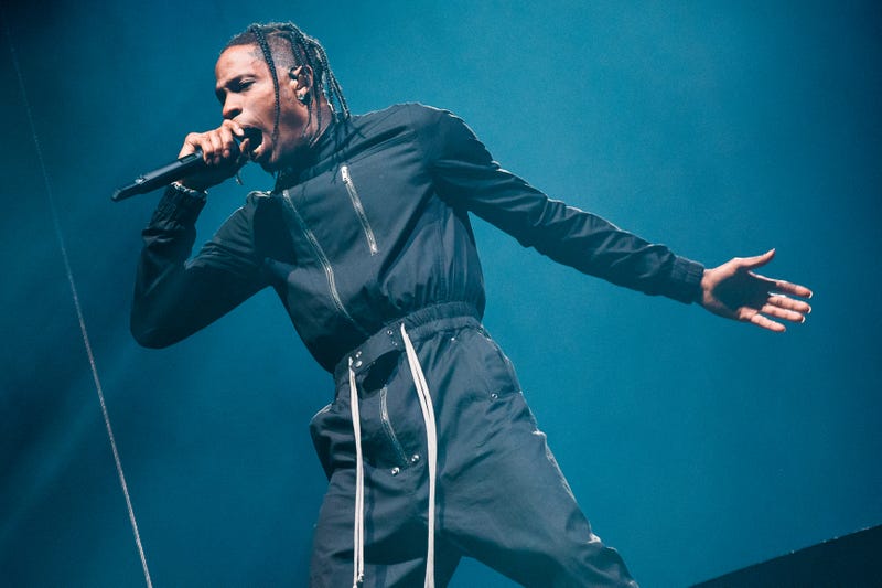 Travis Scott performs live on stage during Primavera Sound Festival at Distrito Anhembi on November 6, 2022, in Sao Paulo, Brazil.