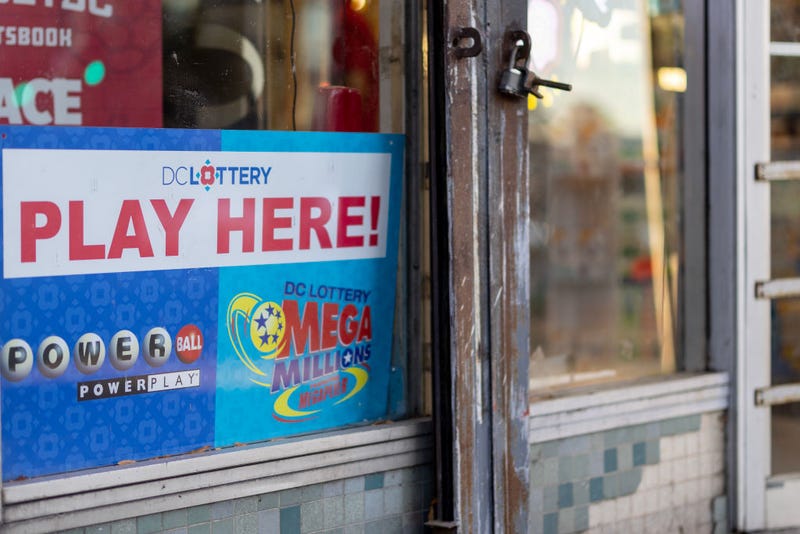 Powerball tickets are for sale on November 07, 2022 in Washington, DC. 