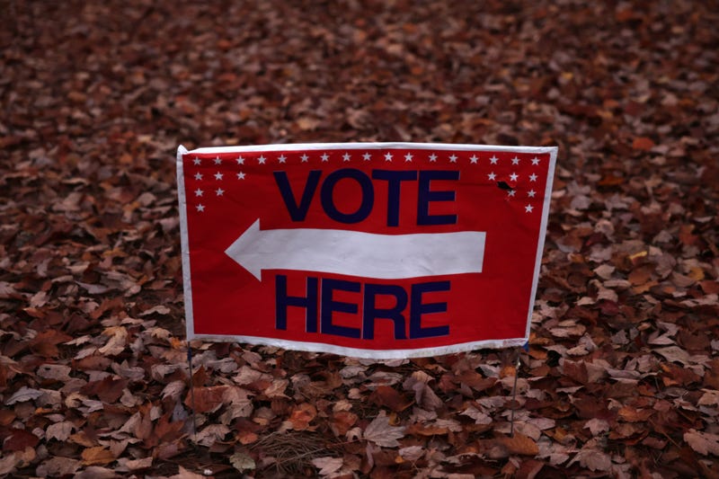 Vote Here sign