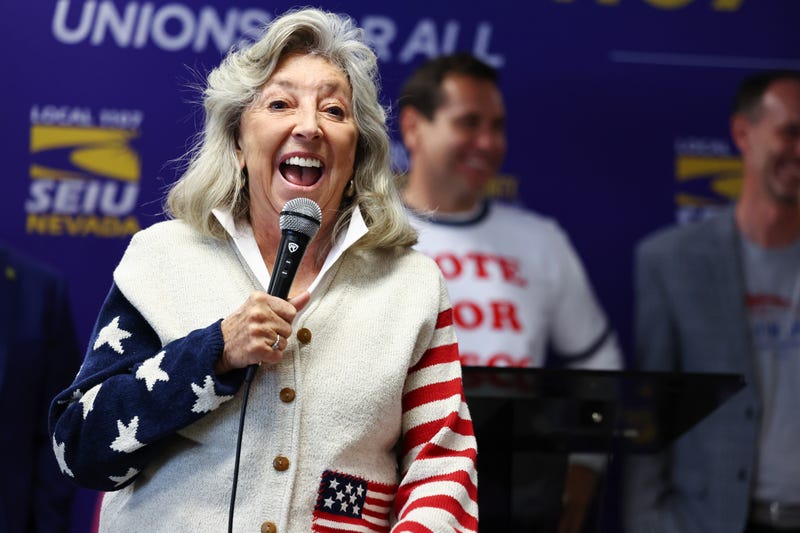 U.S. Rep. Dina Titus (D-NV) speaks at an SEIU union worker election day rally on November 08, 2022 in Las Vegas, Nevada.