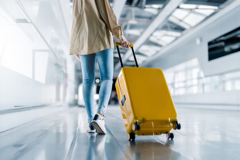 Traveler in an airport.