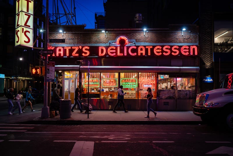 The legendary Jewish deli Katz's in New York City's Lower East Side. 