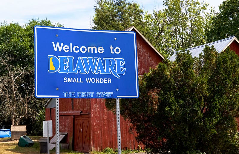 Delaware state sign