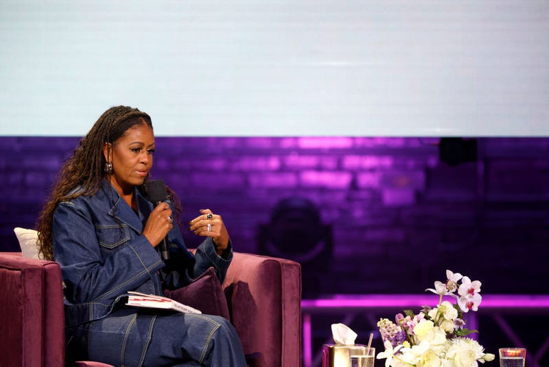 Former First Lady Michelle Obama speaks onstage during the Michelle Obama: The Light We Carry Tour at Warner Theatre on November 15, 2022 in Washington, DC.