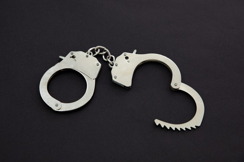 Handcuffs stock image.