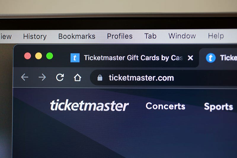 In this photo illustration, A ticketmaster website is shown on a computer screen on November 18, 2022 in Miami, Florida. The Justice Department is reportedly investigating the parent company of Ticketmaster for possible antitrust violations, this follows the news that Taylor Swift concert ticket sales overwhelmed the Ticketmaster system.