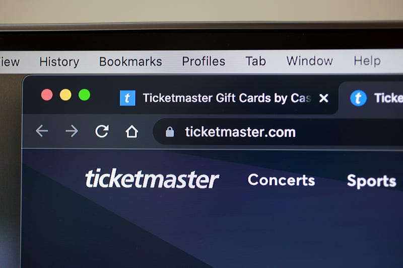 In this photo illustration, A ticketmaster website is shown on a computer screen on November 18, 2022 in Miami, Florida. 