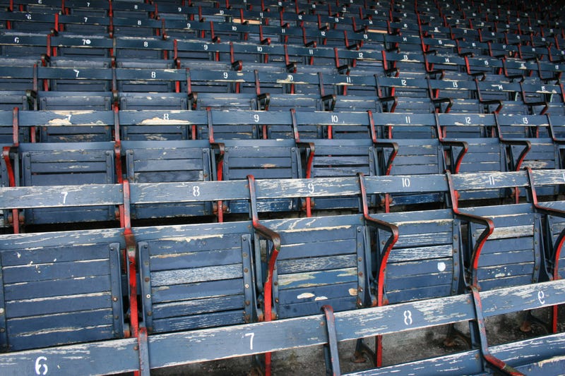 Empty seats at Boston's Fenway Park