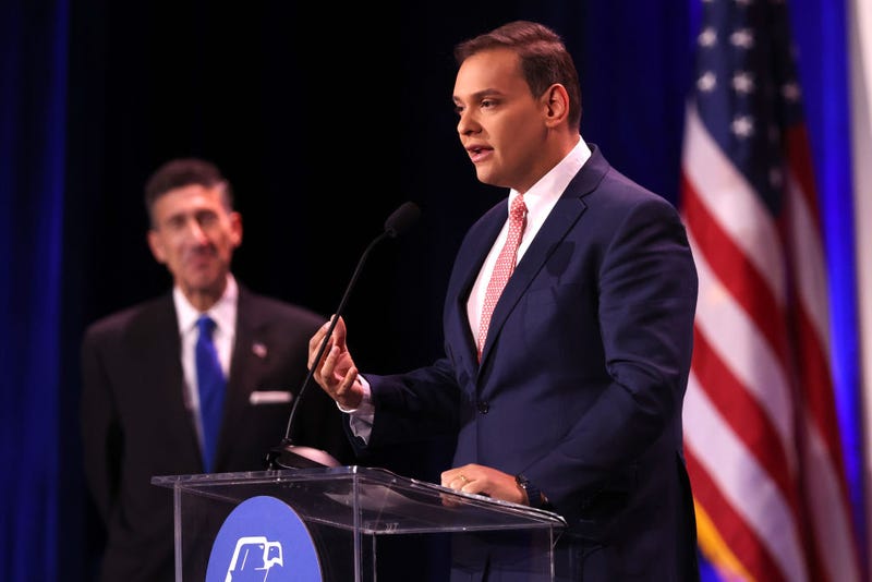 U.S. Representative-elect George Santos (R-NY) speaks at the Republican Jewish Coalition annual leadership meeting on Nov. 19, 2022, in Las Vegas, Nevada.