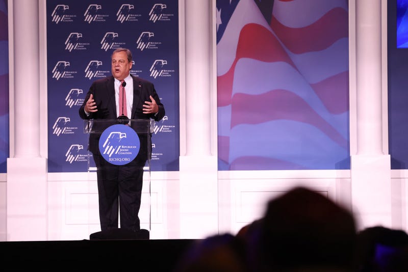Former New Jersey Gov. Chris Christie speaks at the Republican Jewish Coalition annual leadership meeting on November 19, 2022 in Las Vegas, Nevada.