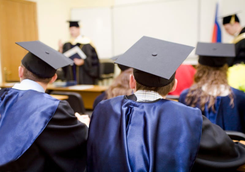 Kids with Cap and Gown on