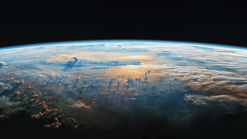 Earth's upper atmosphere. 