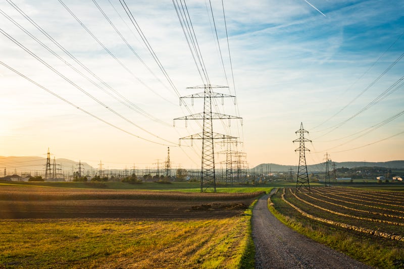 stock image of power lines
