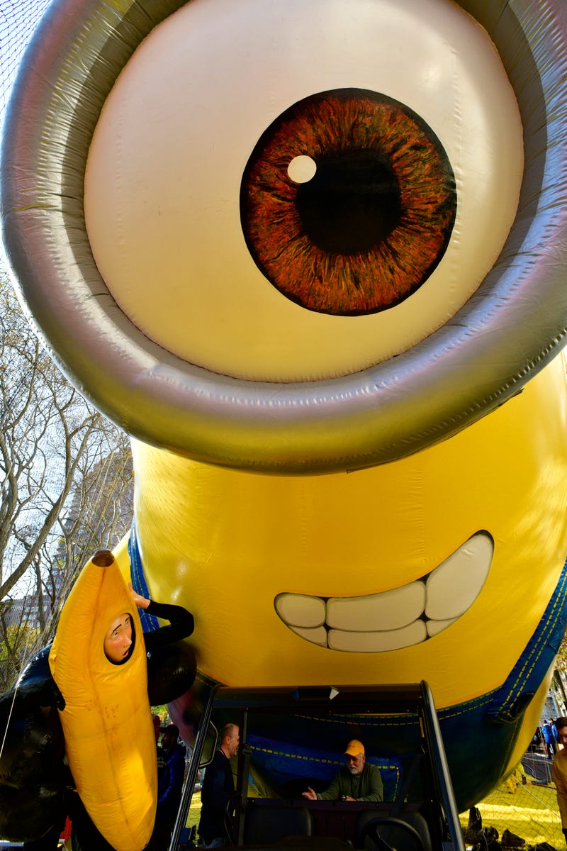 Stuart The Minion by Universal Pictures is seen during 96th Macy's Thanksgiving Day Parade