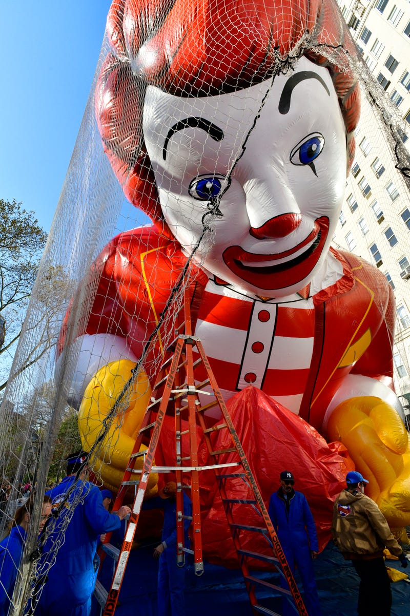 Ronald McDonald by Mocdonald's is seen during 96th Macy's Thanksgiving Day Parade.