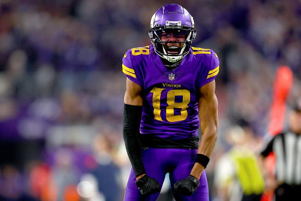 Justin Jefferson and the Vikings will host the Giants. 