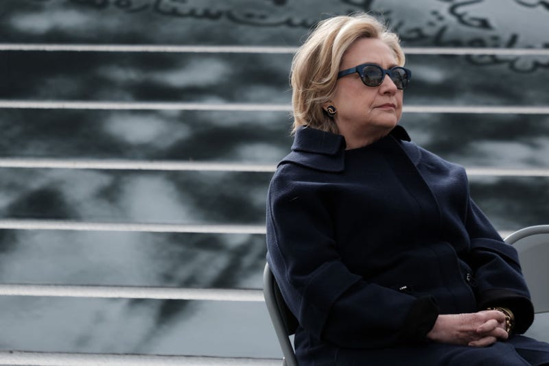  Former U.S. Secretary of State Hillary Clinton joins artists and activists at the opening of the Eyes on Iran art exhibition at Roosevelt Island's FDR Four Freedoms State Park on November 28, 2022 in New York City. The exhibition includes numerous installations in support of the Woman, Life, Freedom campaign against gender-based violence in Iran. (Photo by Spencer Platt/Getty Images)