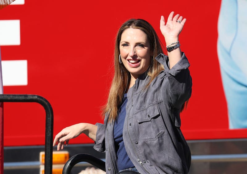 Republican National Committee Chair Ronna McDaniel greets supporters during a campaign rally with Georgia Republican senate candidate Herschel Walker on November 29, 2022 in Greensboro, Georgia. With seven days to go until Georgians vote in a runoff election for U.S. Senate, Herschel Walker continues to campaign across Georgia in hopes of defeating incumbent Sen. Raphael Warnock (D-GA). (Photo by Justin Sullivan/Getty Images)