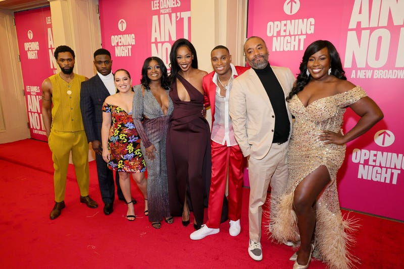 Stevie Walker Webb, Marchánt Davis, Shannon Matesky, Ebony Marshall-Oliver, Fedna Jacquet, Jordan E. Cooper, Lee Daniels, and Crystal Lucas Perry attend the "Ain't No Mo'" Broadway Opening Night at Belasco Theatre on Dec. 01, 2022 in New York City. 