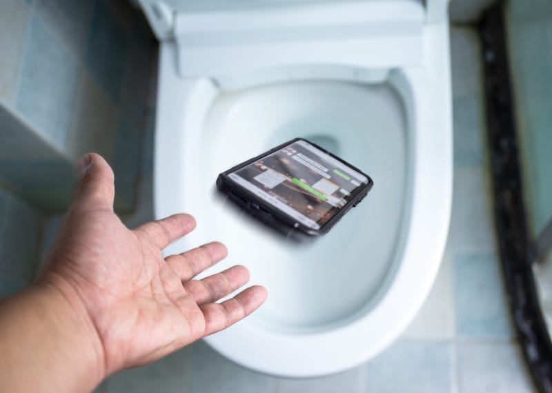 Cell phone thrown in toilet