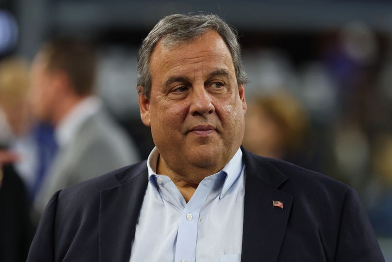 Former New Jersey Governor Chris Christie looks on prior to a game between the Indianapolis Colts and the Dallas Cowboys at AT&T Stadium on December 04, 2022 in Arlington, Texas. 