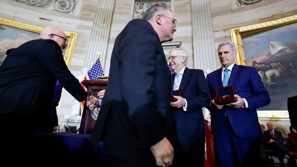 McConnell and GOP leaders snubbed by family of Capitol officer at Gold Medal ceremony