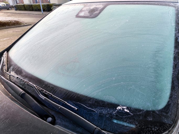 frosty windshield
