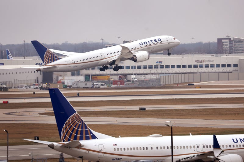A United Airlines flight lifts off at O'Hare International Airport on December 13, 2022 in Chicago, Illinois.