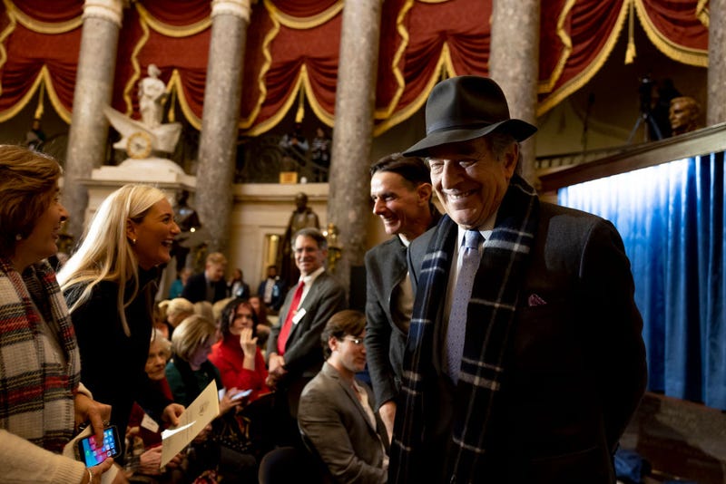  Paul Pelosi, husband of Speaker of the House Nancy Pelosi (D-CA) arrives to a portrait unveiling ceremony for the Speaker in Statuary Hall at the U.S. Capitol on December 14, 2022 in Washington, DC. Pelosi’s portrait is an oil painting on canvas and painted by Ronald Sherr. Speaker Pelosi recently announced her intent to step down from leadership in the House Democratic Caucus for the 118th schedule and is in the last couple weeks of her tenure as Speaker of the House. (Photo by Anna Moneymaker/Getty Images)
