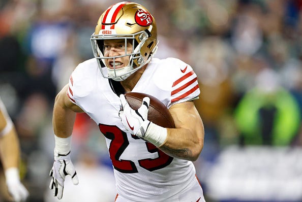 Christian McCaffrey and the 49ers will play the division-rival Seahawks. 