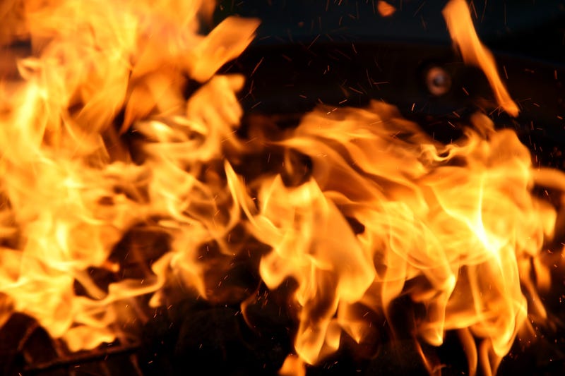 A fire.