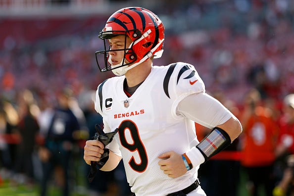 Joe Burrow and the Bengals will play in the 1:00 window in Week 18. 