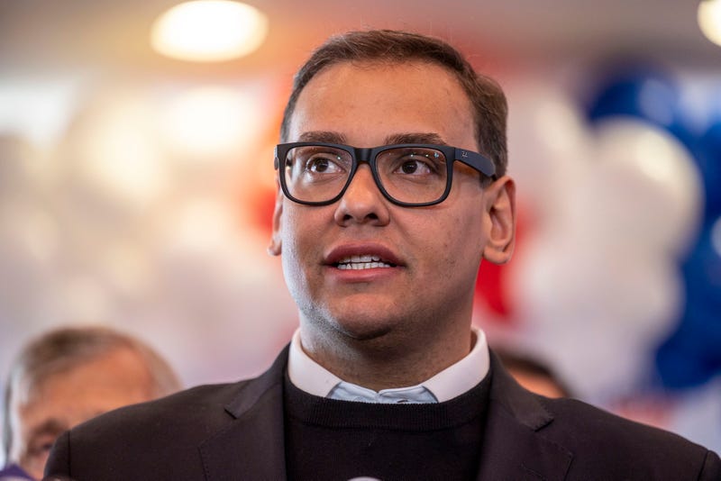 Congressman-elect George Santos during a press conference on November. 9, 2022 in Baldwin, New York