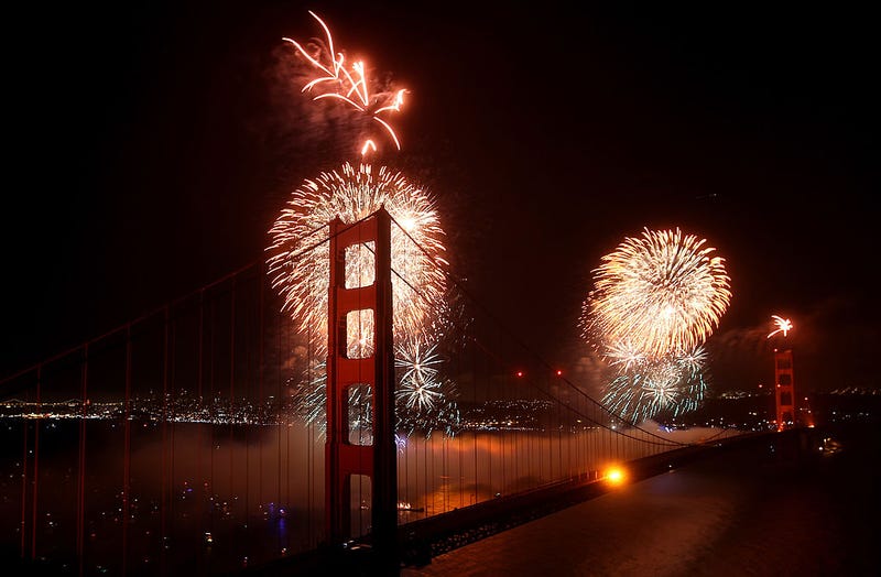 Golden Gate Bridge fireworks