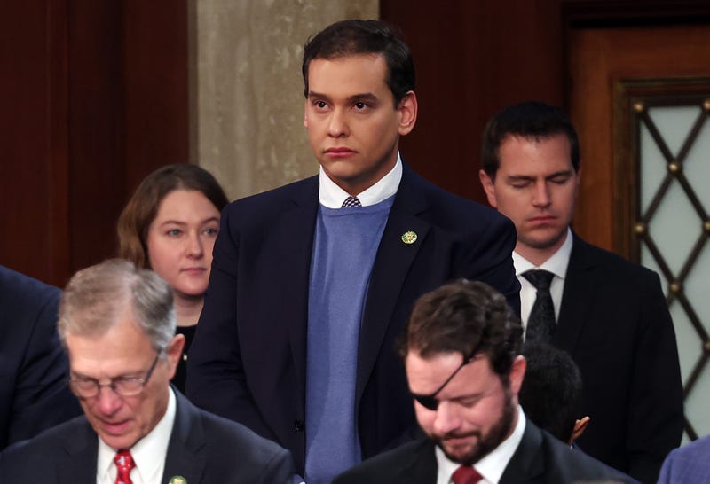 U.S. Rep.-elect George Santos (R-NY) waits for the start of the 118th Congress in the House Chamber of the U.S. Capitol Building on Jan. 3, 2023, in Washington, D.C