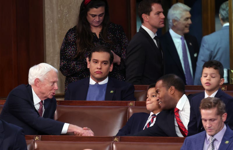 U.S. Rep.-elect George Santos (R-NY) waits for the start of the 118th Congress in the House Chamber of the U.S. Capitol Building on Jan 3, 2023, in Washington, D.C