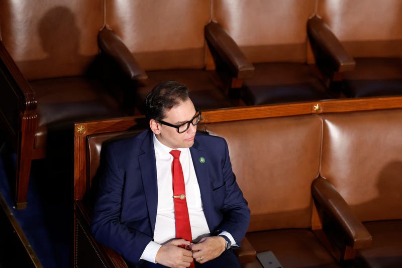 U.S. Rep.-elect George Santos (R-NY) watches proceedings during the fourth day of elections for Speaker of the House at the U.S. Capitol Building on January 06, 2023 in Washington, DC.