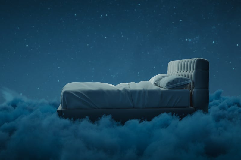luxurious bed in the clouds