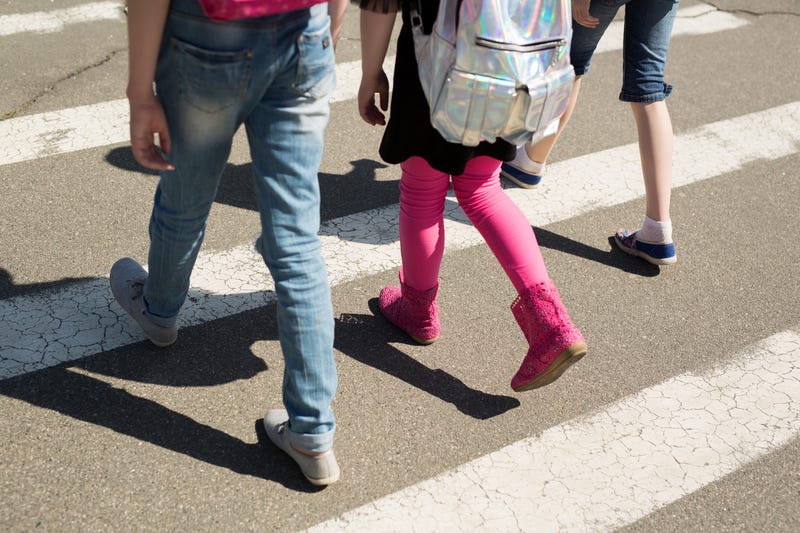 kids walking to school