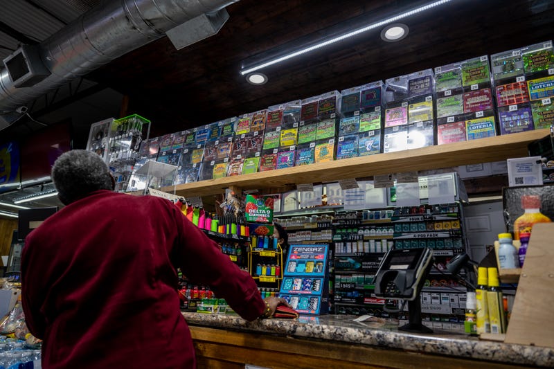 A customer browses through lottery tickets at a CITGO gas station on Jan. 10, 2023, in Austin, Texas.