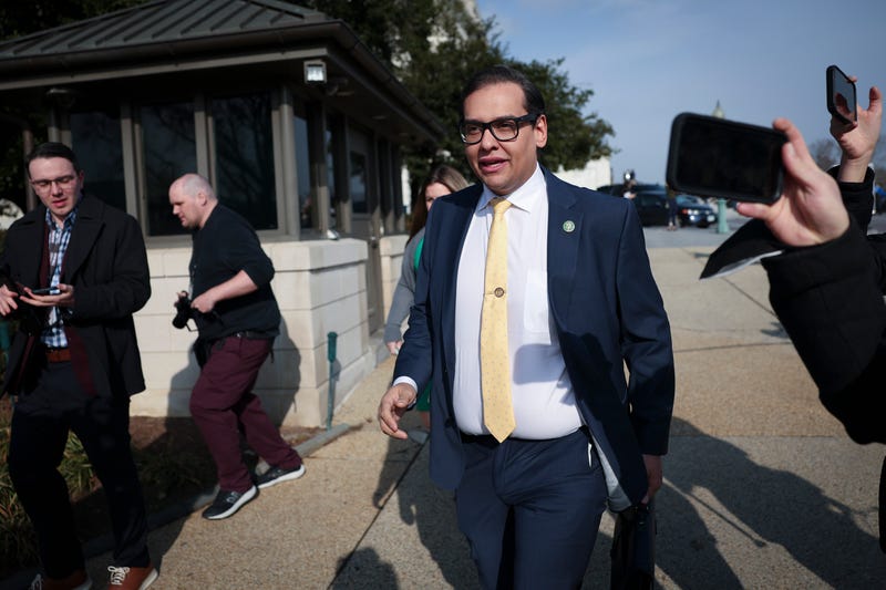 George Santos (R-NY) leaves the U.S. Capitol on January 12, 2023 in Washington, DC. The Nassau County party chairman, Joseph G. Cairo Jr. and other New York Republican officials called on Santos to resign as investigations grow into his finances, campaign spending and false statements on the campaign trail. Santos announced in a tweet that he would not resign.