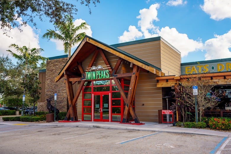 Entrance to a Twin Peaks restaurant