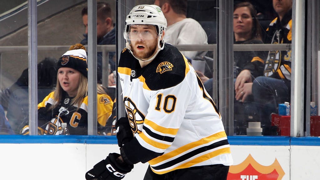 A.J. Greer gave the Bruins intermission interview of the season