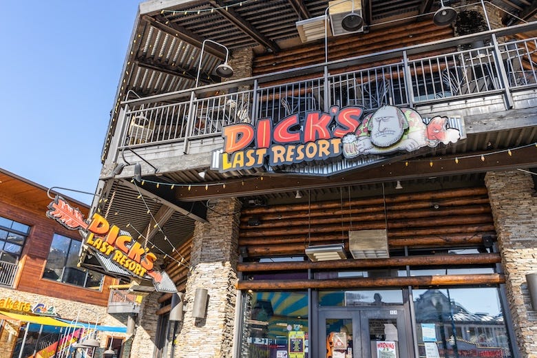 Exterior of a Dick’s Last Resort Restaurant