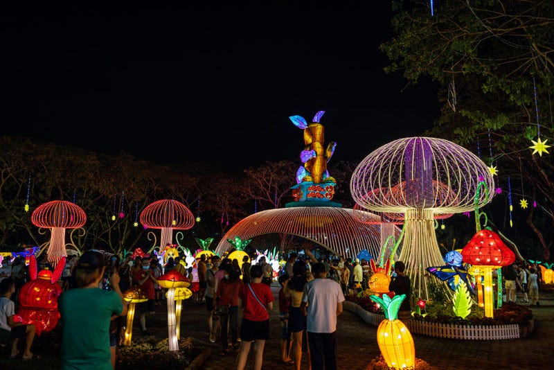 Temple Installations Light Up For Lunar New Year