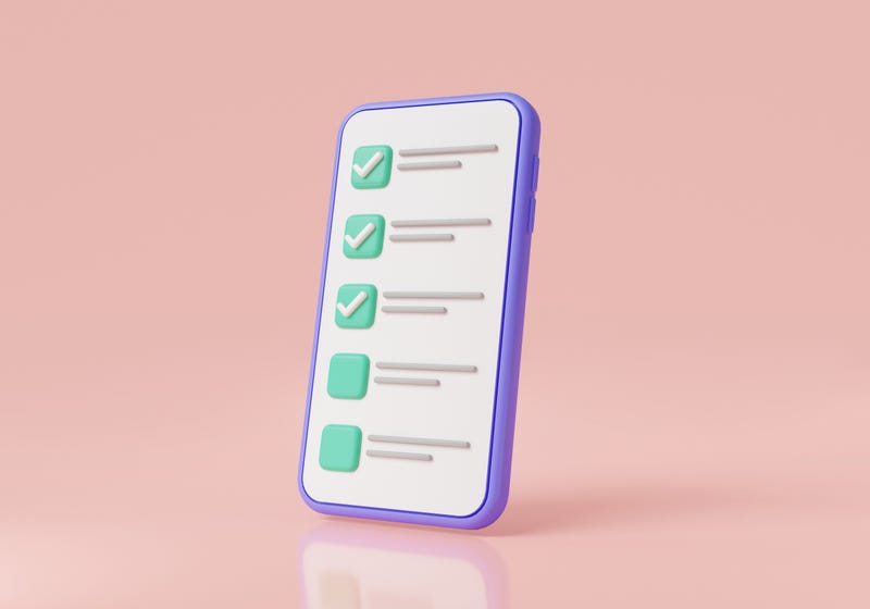 FILE: Phone with a checklist