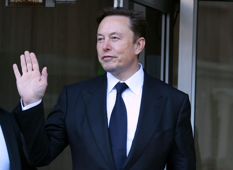 Elon Musk leaves the Phillip Burton Federal Building on January 24, 2023 in San Francisco, California.